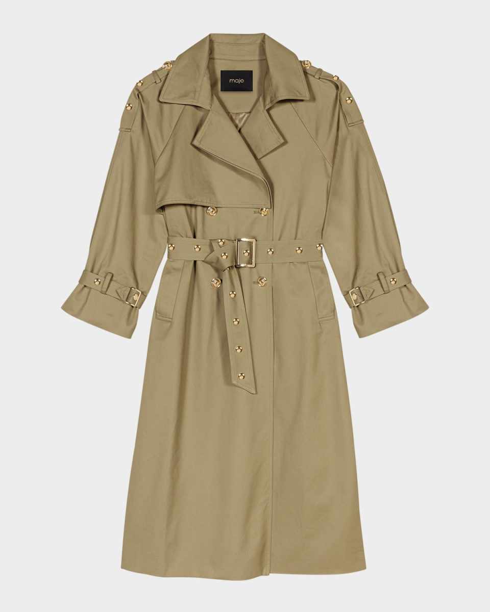Greena Studded Trench Coat